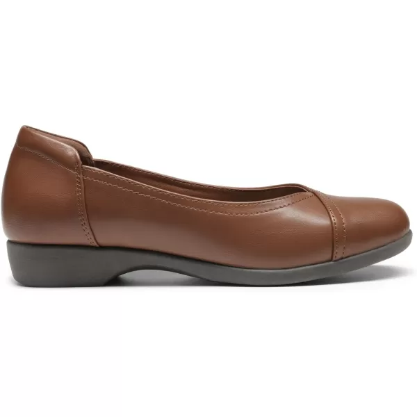 imageDREAM PAIRS Womens Ballet Flats Comfortable Slip On Business Office Dress Shoes for Women Dressy and Work with 3D Molded InsoleBrown