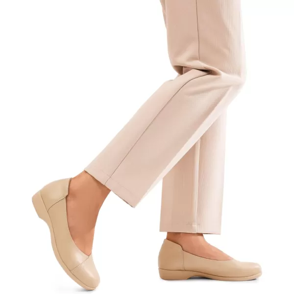 imageDREAM PAIRS Womens Ballet Flats Comfortable Slip On Business Office Dress Shoes for Women Dressy and Work with 3D Molded InsoleNude