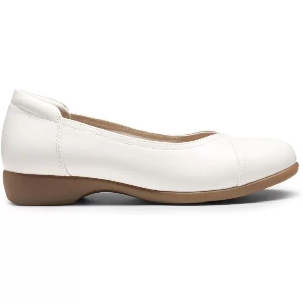 imageDREAM PAIRS Womens Ballet Flats Comfortable Slip On Business Office Dress Shoes for Women Dressy and Work with 3D Molded InsoleWhite