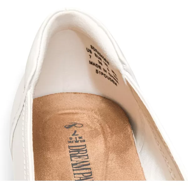 imageDREAM PAIRS Womens Ballet Flats Comfortable Slip On Business Office Dress Shoes for Women Dressy and Work with 3D Molded InsoleWhite