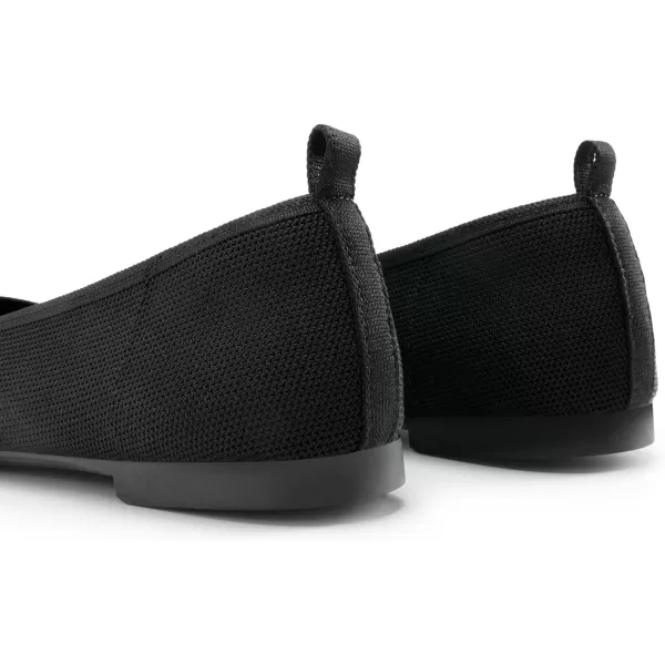 imageDREAM PAIRS Womens Ballet Flats with Arch Support Square Toe Knit Flat Shoes for Women Dressy Casual Work Comfortable Slipon Washable Walking Shoes with Flexible OutsoleBlack
