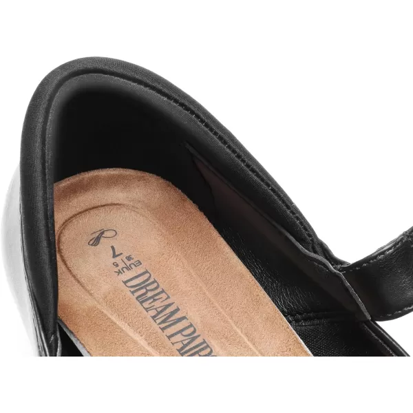 imageDREAM PAIRS Womens Ballet Mary Jane Flats Comfortable Business Office Dress Shoes for Women Dressy and Work with Ankle StrapBlack