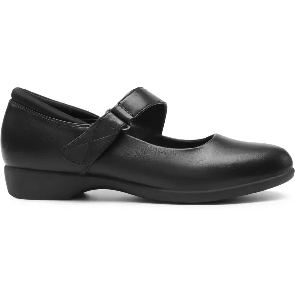 imageDREAM PAIRS Womens Ballet Mary Jane Flats Comfortable Business Office Dress Shoes for Women Dressy and Work with Ankle StrapBlack