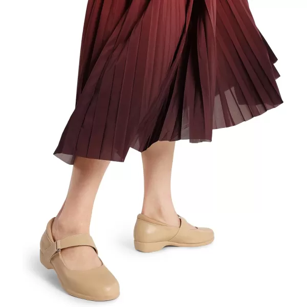 imageDREAM PAIRS Womens Ballet Mary Jane Flats Comfortable Business Office Dress Shoes for Women Dressy and Work with Ankle StrapNude