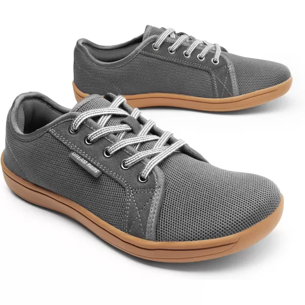 imageDREAM PAIRS Womens Barefoot Walking Wide Toe Box Zero Drop Non Slip Breathable Comfortable Lightweight Walking ShoesGreyBrown
