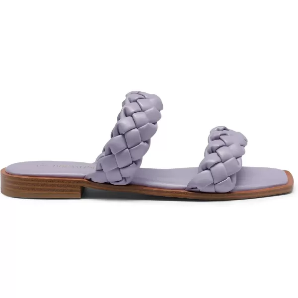 imageDREAM PAIRS Womens Braided Sandals Slip on Slides Two Straps Square Toe Dressy for SummerPurple