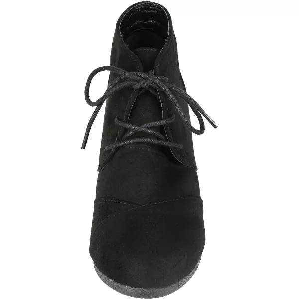imageDREAM PAIRS Womens Casual Fashion Lace Up Low Wedge Heel Booties ShoeTomsonblack