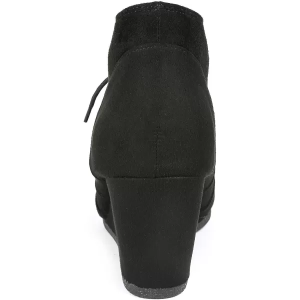 imageDREAM PAIRS Womens Casual Fashion Lace Up Low Wedge Heel Booties ShoeTomsonblack