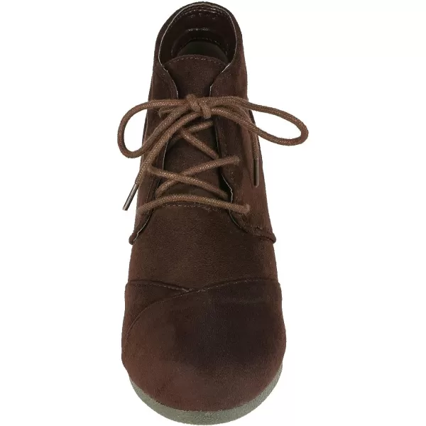 imageDREAM PAIRS Womens Casual Fashion Lace Up Low Wedge Heel Booties ShoeTomsonbrown