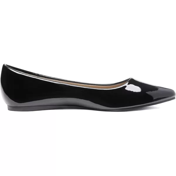 imageDREAM PAIRS Womens Casual Pointed Toe Ballet Comfort Soft Slip On Flats ShoesBlackPat