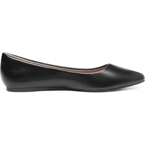 imageDREAM PAIRS Womens Casual Pointed Toe Ballet Comfort Soft Slip On Flats ShoesBlackPu