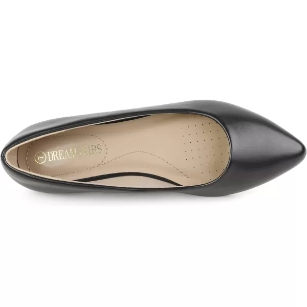 imageDREAM PAIRS Womens Casual Pointed Toe Ballet Comfort Soft Slip On Flats ShoesBlackPu