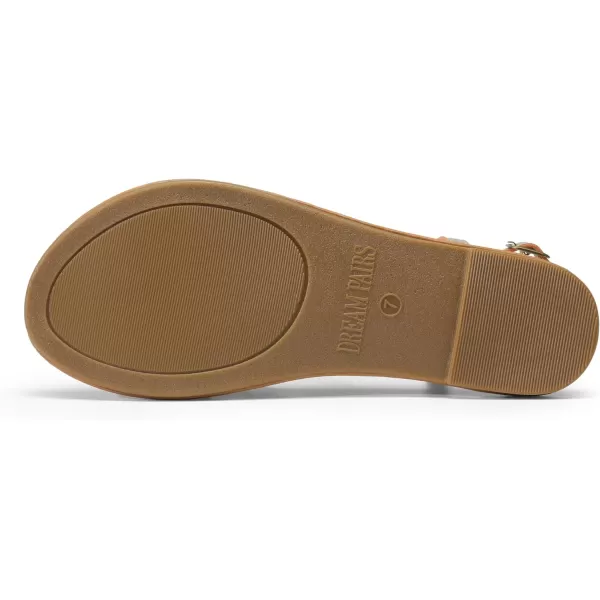 imageDREAM PAIRS Womens Casual Strappy Sandal Comfortable Strap Summer Thong SandalsGold