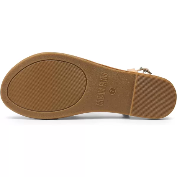 imageDREAM PAIRS Womens Casual Strappy Sandal Comfortable Strap Summer Thong SandalsNude