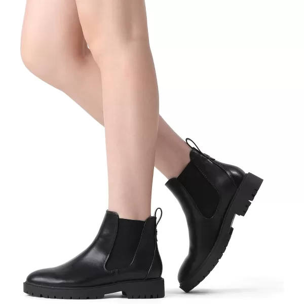 imageDREAM PAIRS Womens Chelsea Ankle Booties ShoesBlackPu