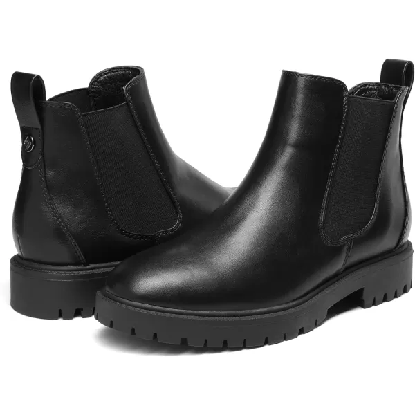 imageDREAM PAIRS Womens Chelsea Ankle Booties ShoesBlackPu