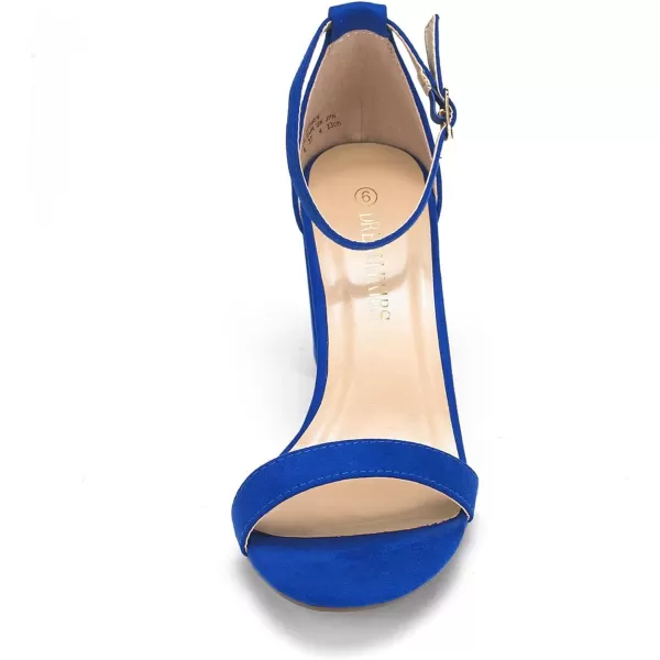 imageDREAM PAIRS Womens Chunk Low Heel Pump SandalsRoyal Blue