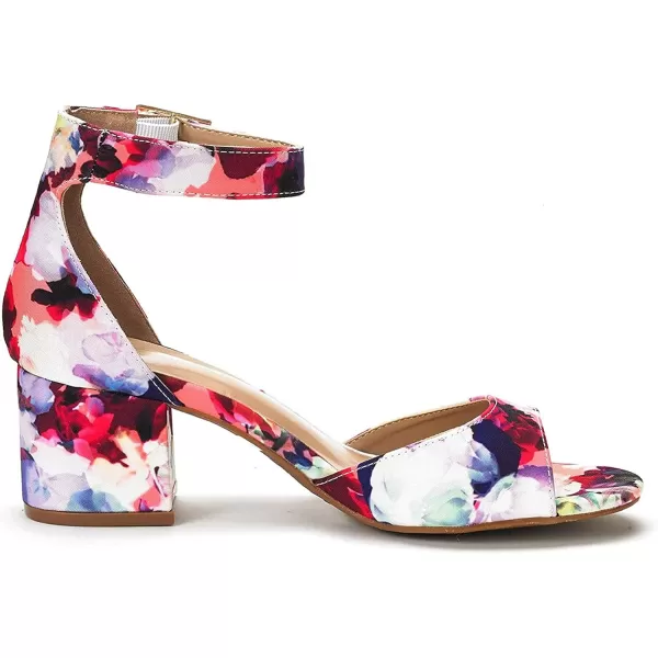 imageDREAM PAIRS Womens Chunkle Low Heel Pump SandalsFloral