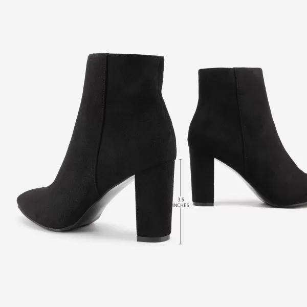 imageDREAM PAIRS Womens Chunky High Heel Ankle BootiesBlack
