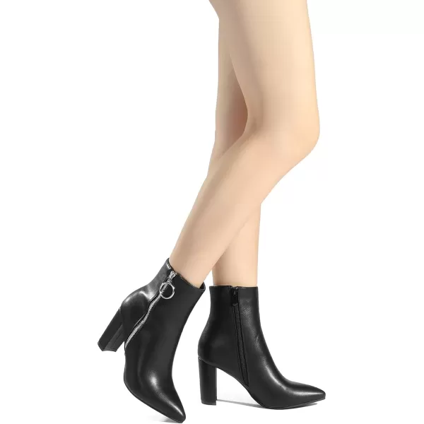 imageDREAM PAIRS Womens Chunky High Heel Ankle BootiesBlackPu3