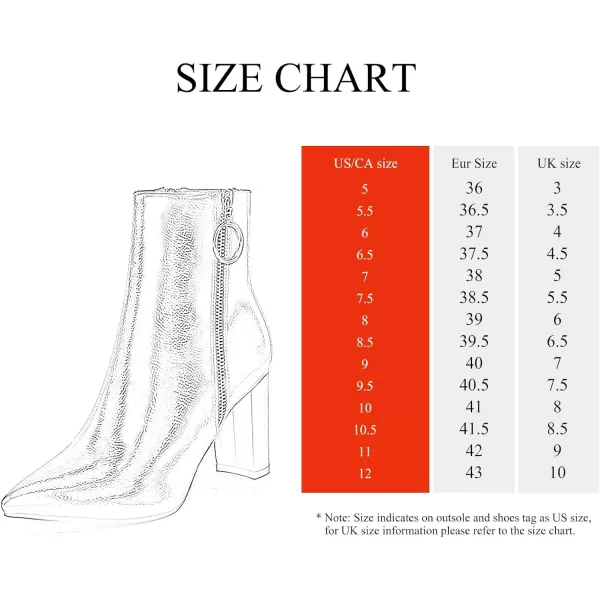imageDREAM PAIRS Womens Chunky High Heel Ankle BootiesRedPat3