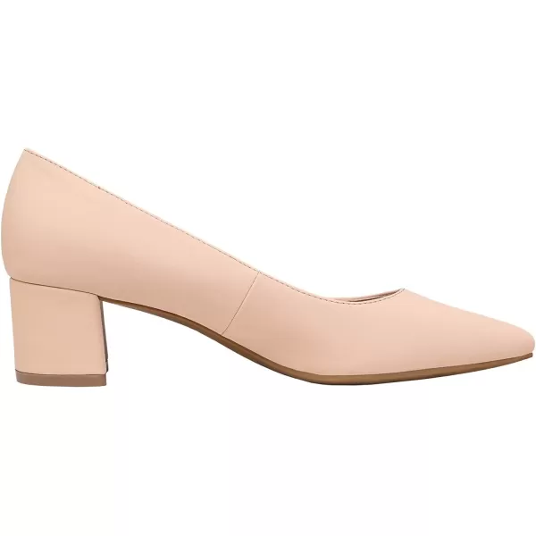imageDREAM PAIRS Womens Chunky Low Block Heels Closed Toe Dress Pumps ShoesNudeNubuckPu