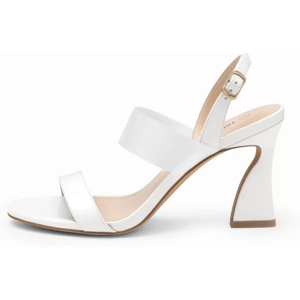 imageDREAM PAIRS Womens Clear Heels Slingback Open Toe Sexy Comfort Double Straps Dress Wedding Sandals ShoesWhiteClear