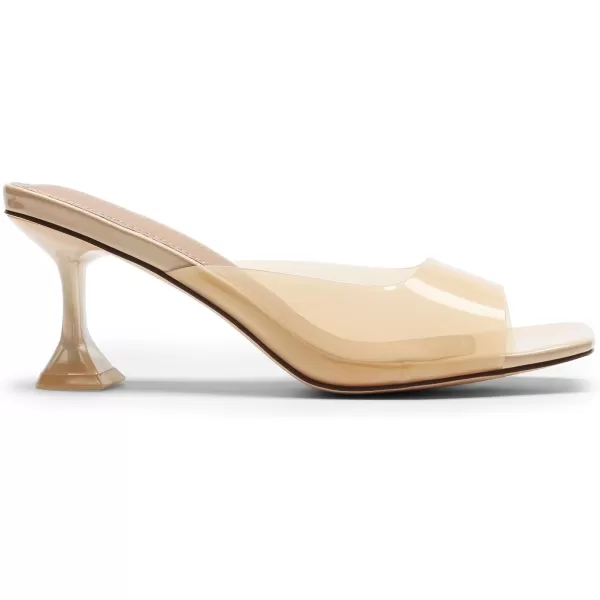 imageDREAM PAIRS Womens Clear Heels Square Toe High Stiletto Mules Slip on Wedding Dress Heel SandalsAll Nudeclear