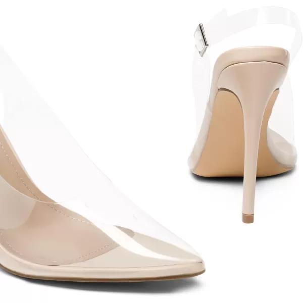 imageDREAM PAIRS Womens Clear High Stiletto Slingblack Heels Pointed Toe Dress Shoes Comfortable Wedding Party Office Pumps ShoesDREAM PAIRS Womens Clear High Stiletto Slingblack Heels Pointed Toe Dress Shoes Comfortable Wedding Party Office Pumps Shoes
