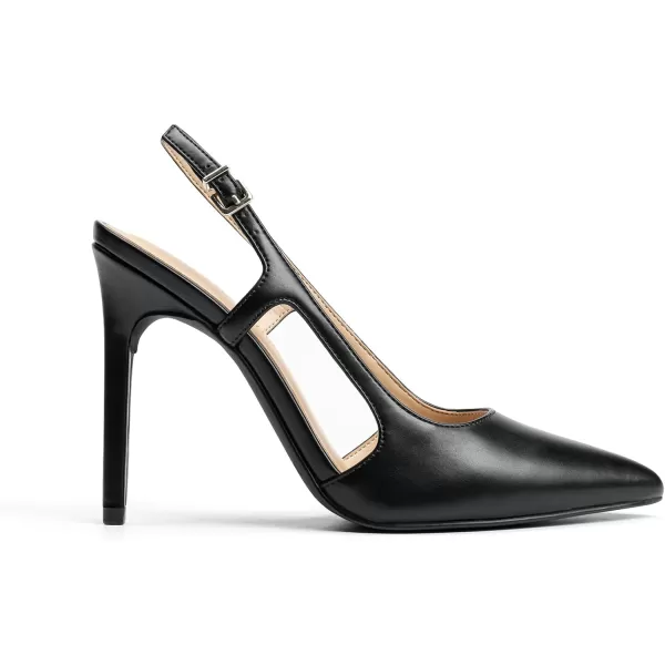 imageDREAM PAIRS Womens Close Pointed Toe High Stiletto Heels Pump Slingback Party Prom Dress Shoes for WomenBlackpu