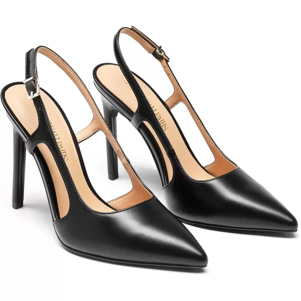 imageDREAM PAIRS Womens Close Pointed Toe High Stiletto Heels Pump Slingback Party Prom Dress Shoes for WomenBlackpu
