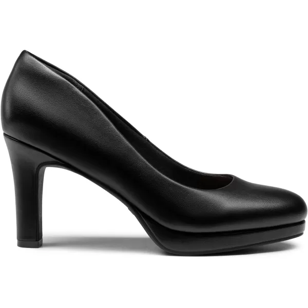 imageDREAM PAIRS Womens Close Toe Low Heels Platform Pump Comfortable Office Work Dress Shoes for WomenBlackpu
