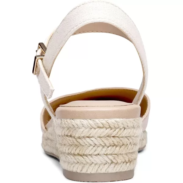 imageDREAM PAIRS Womens Closed Toe Elastic Ankle Strap Espadrilles Wedge SandalsApricot