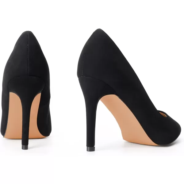 imageDREAM PAIRS Womens Closed Toe High Heels Dress Pointed Toe Wedding Pump ShoesBlack Nubuck