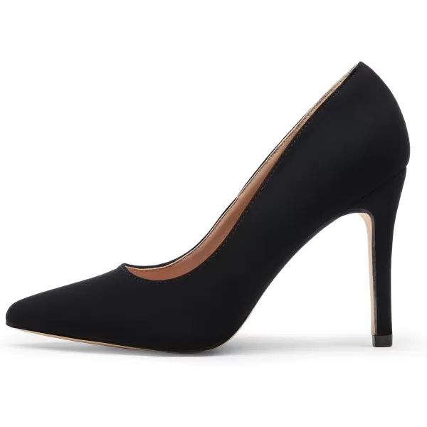 imageDREAM PAIRS Womens Closed Toe High Heels Dress Pointed Toe Wedding Pump ShoesBlack Nubuck