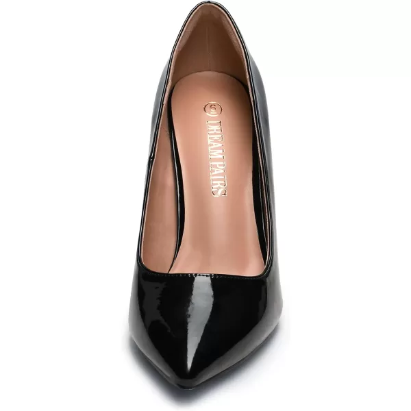 imageDREAM PAIRS Womens Closed Toe High Heels Dress Pointed Toe Wedding Pump ShoesBlack Pat
