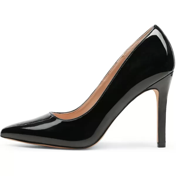 imageDREAM PAIRS Womens Closed Toe High Heels Dress Pointed Toe Wedding Pump ShoesBlack Pat