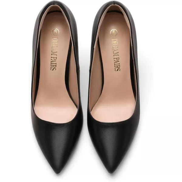 imageDREAM PAIRS Womens Closed Toe High Heels Dress Pointed Toe Wedding Pump ShoesBlack Pu