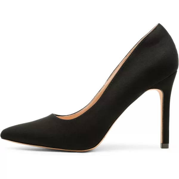 imageDREAM PAIRS Womens Closed Toe High Heels Dress Pointed Toe Wedding Pump ShoesBlack Suede