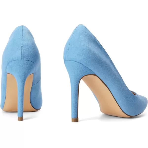 imageDREAM PAIRS Womens Closed Toe High Heels Dress Pointed Toe Wedding Pump ShoesBlue Suede