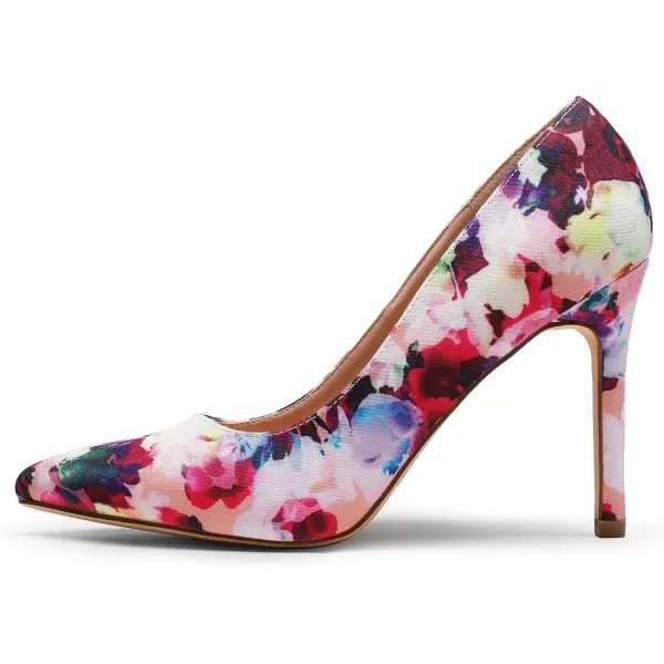 imageDREAM PAIRS Womens Closed Toe High Heels Dress Pointed Toe Wedding Pump ShoesFloral