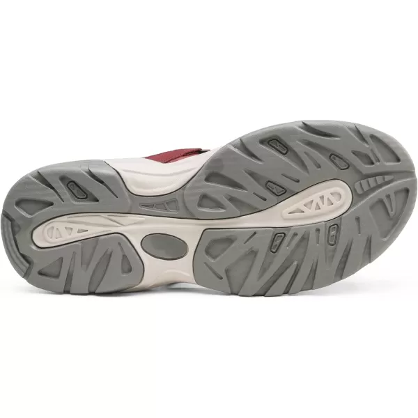imageDREAM PAIRS Womens Closed Toe Sport Hiking SandalsSummer Outdoor Comfortable Walking Water SandalsBurgundy