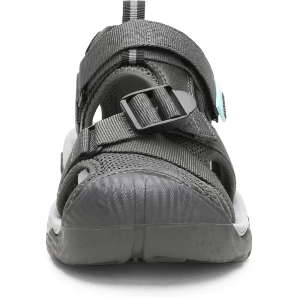 imageDREAM PAIRS Womens Closed Toe Sport Hiking SandalsSummer Outdoor Comfortable Walking Water SandalsGrey