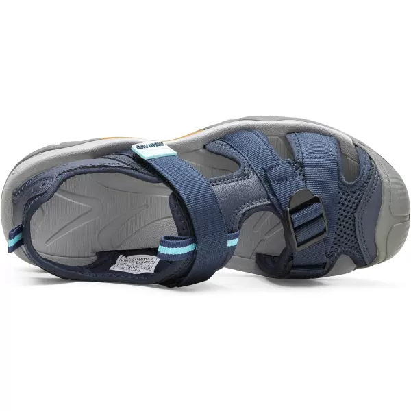 imageDREAM PAIRS Womens Closed Toe Sport Hiking SandalsSummer Outdoor Comfortable Walking Water SandalsNavy