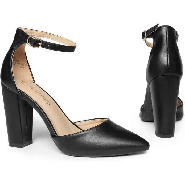 imageDREAM PAIRS Womens Coco Pointed Toe High Heels Pump ShoesBlack Pu