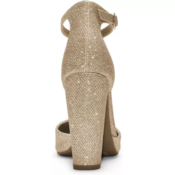 imageDREAM PAIRS Womens Coco Pointed Toe High Heels Pump ShoesGold Glitter
