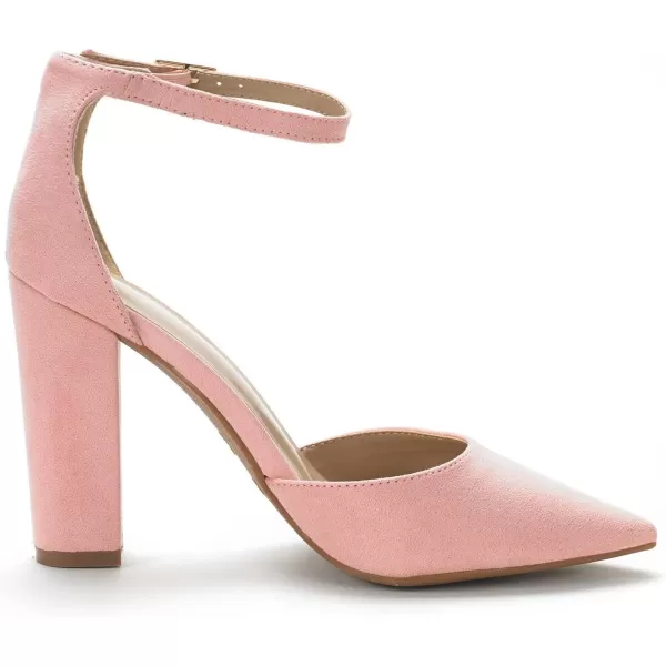 imageDREAM PAIRS Womens Coco Pointed Toe High Heels Pump ShoesPink Suede