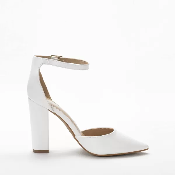 imageDREAM PAIRS Womens Coco Pointed Toe High Heels Pump ShoesWhite Pu
