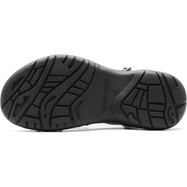 imageDREAM PAIRS Womens Comfort Walking Sport Athletic Sandals With Arch Support Elastic Strap Casual Hiking Outdoor Beach Summer ShoesAll Black