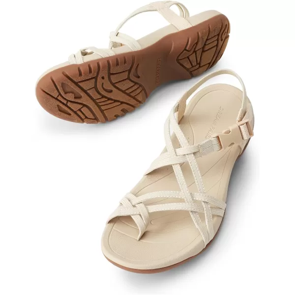 imageDREAM PAIRS Womens Comfort Walking Sport Athletic Sandals With Arch Support Elastic Strap Casual Hiking Outdoor Beach Summer ShoesNude